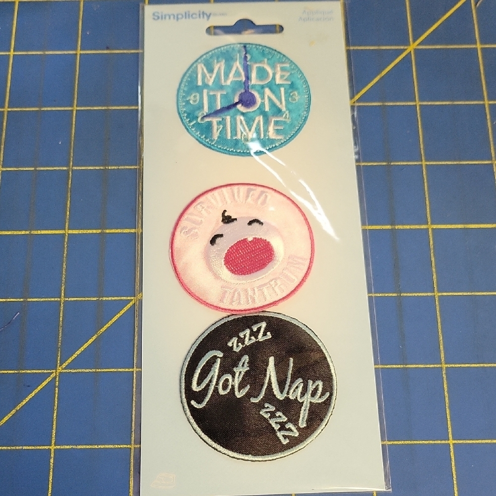 Simplicity Fun Embroidered 2" Patch Trio - Baby